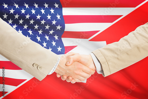 Businessmen handshake - United States and Switzerland