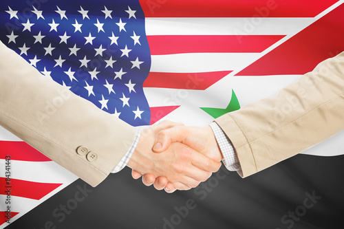 Businessmen handshake - United States and Syria