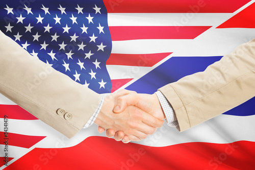 Businessmen handshake - United States and Thailand