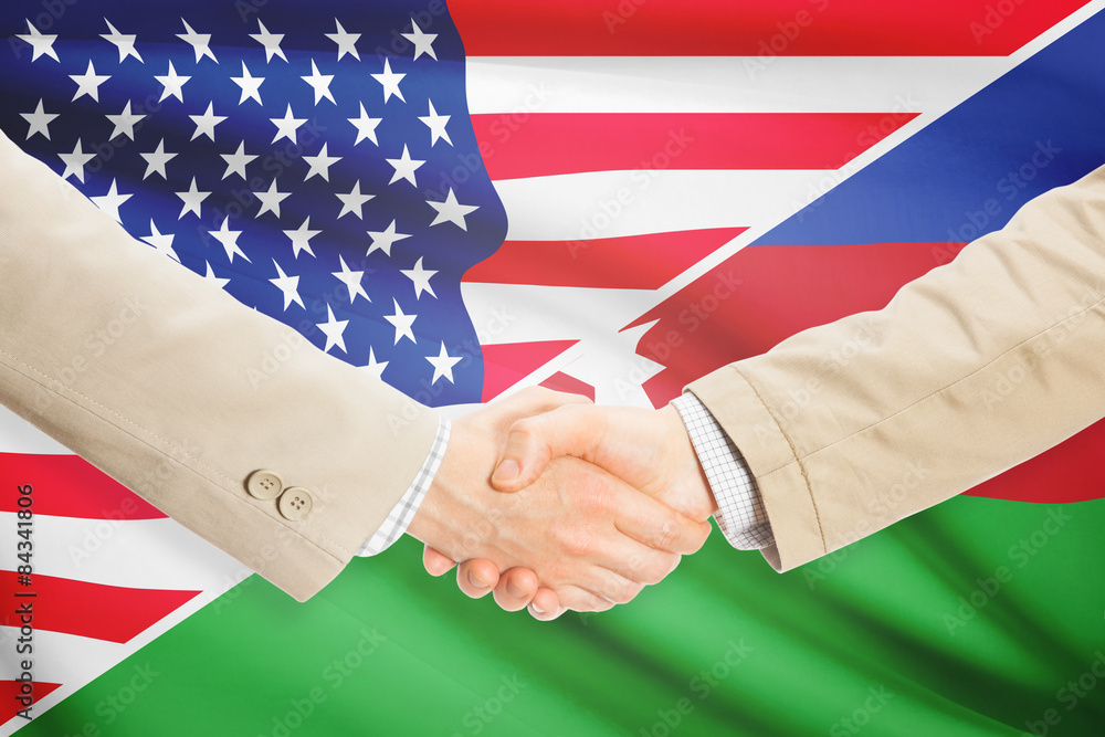 Businessmen handshake - United States and Azerbaijan