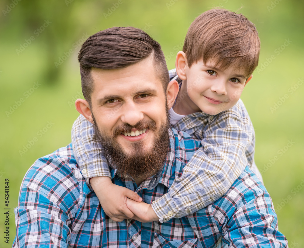 Fototapeta premium Father and son