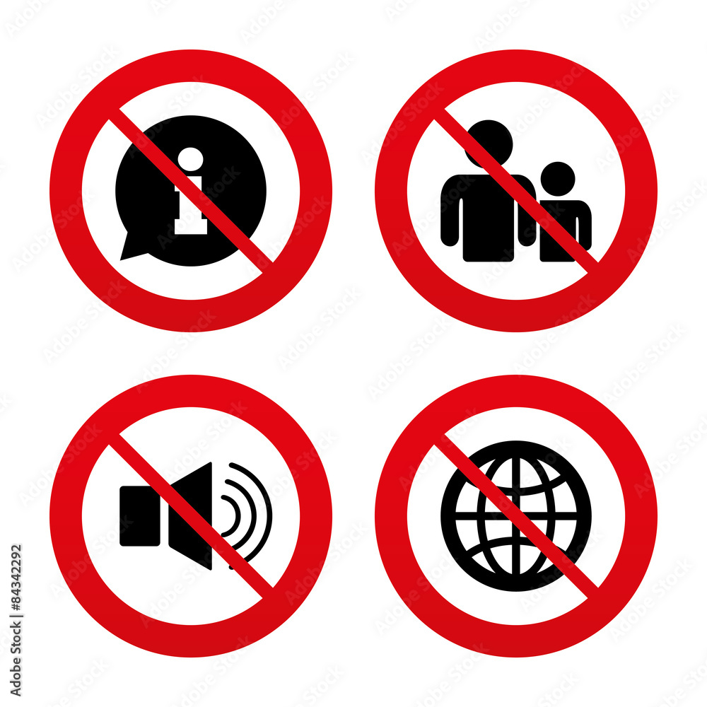 Information sign and group. Communication icons. Information sign and group. Communication icons.