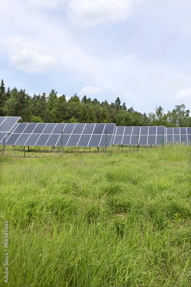 Solar Power Station on the green Meadow Solar Power Station on the green Meadow