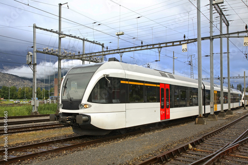 Railway station in Sargans. Switzerland 