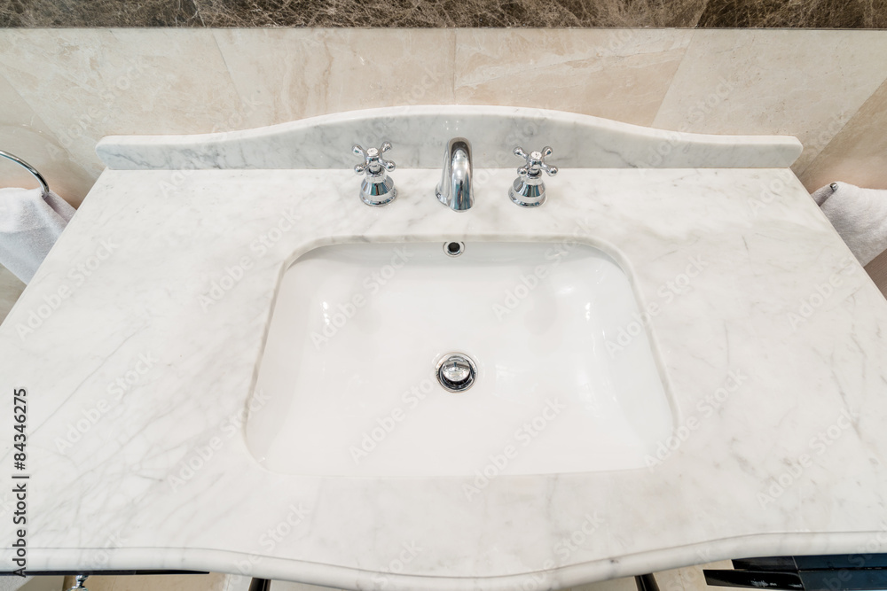 Fototapeta premium Modern elegant sink in bathroom