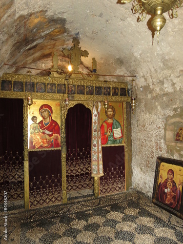Grèce - ile de Rhodes - Mont Isambika - Intérieur de la chapelle