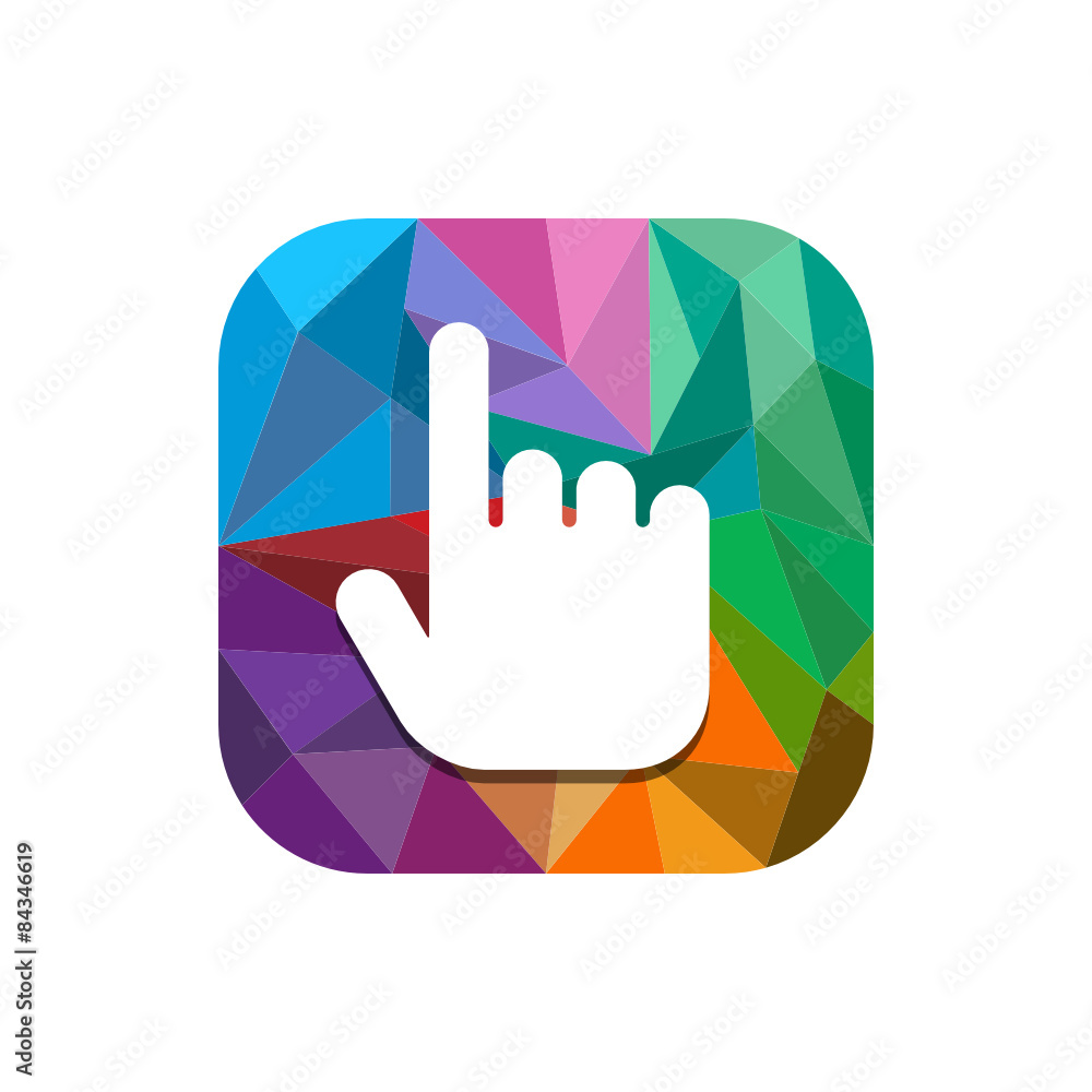 Obraz premium Geometric App Button