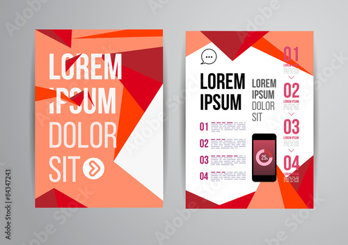 Infographic brochures for business data visualization. Flyer design template for business.