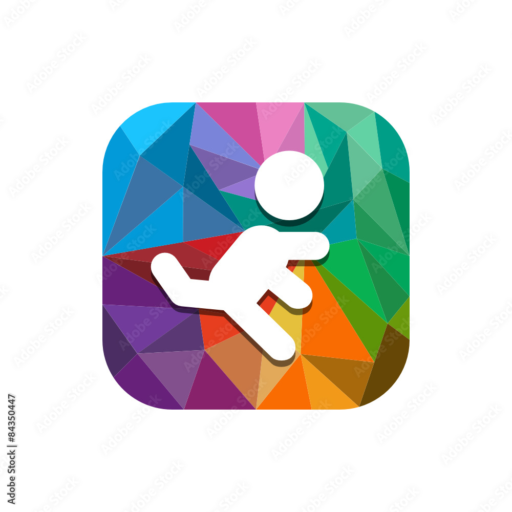 Geometric App Button Geometric App Button