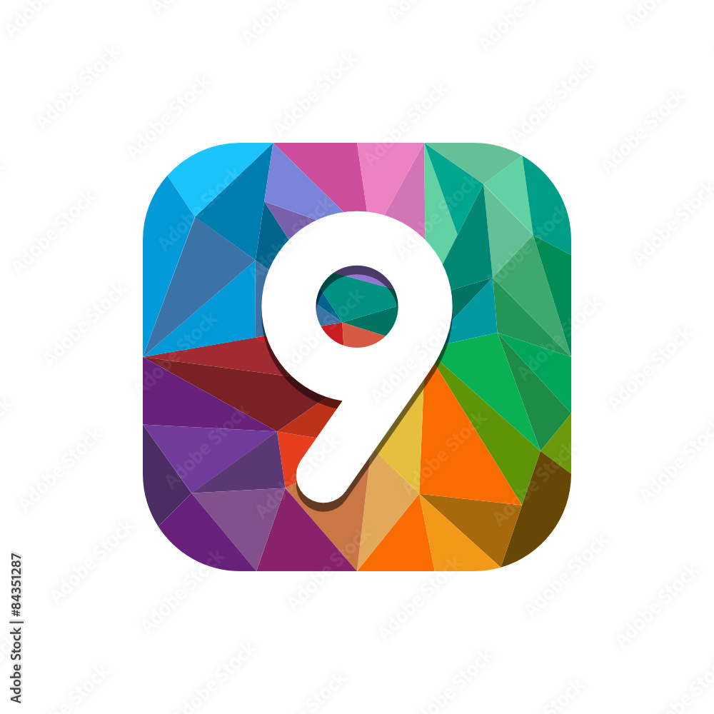 Geometric App Button Geometric App Button