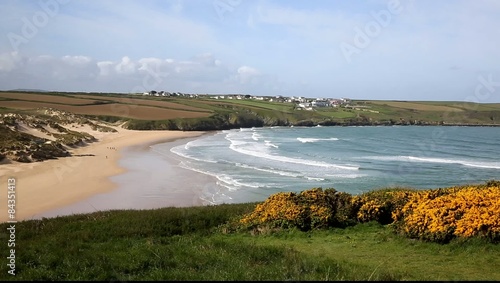 Crantock bay and beach North Cornwall England UK near Newquay photo