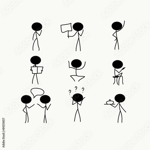  stick figure icons symbol
