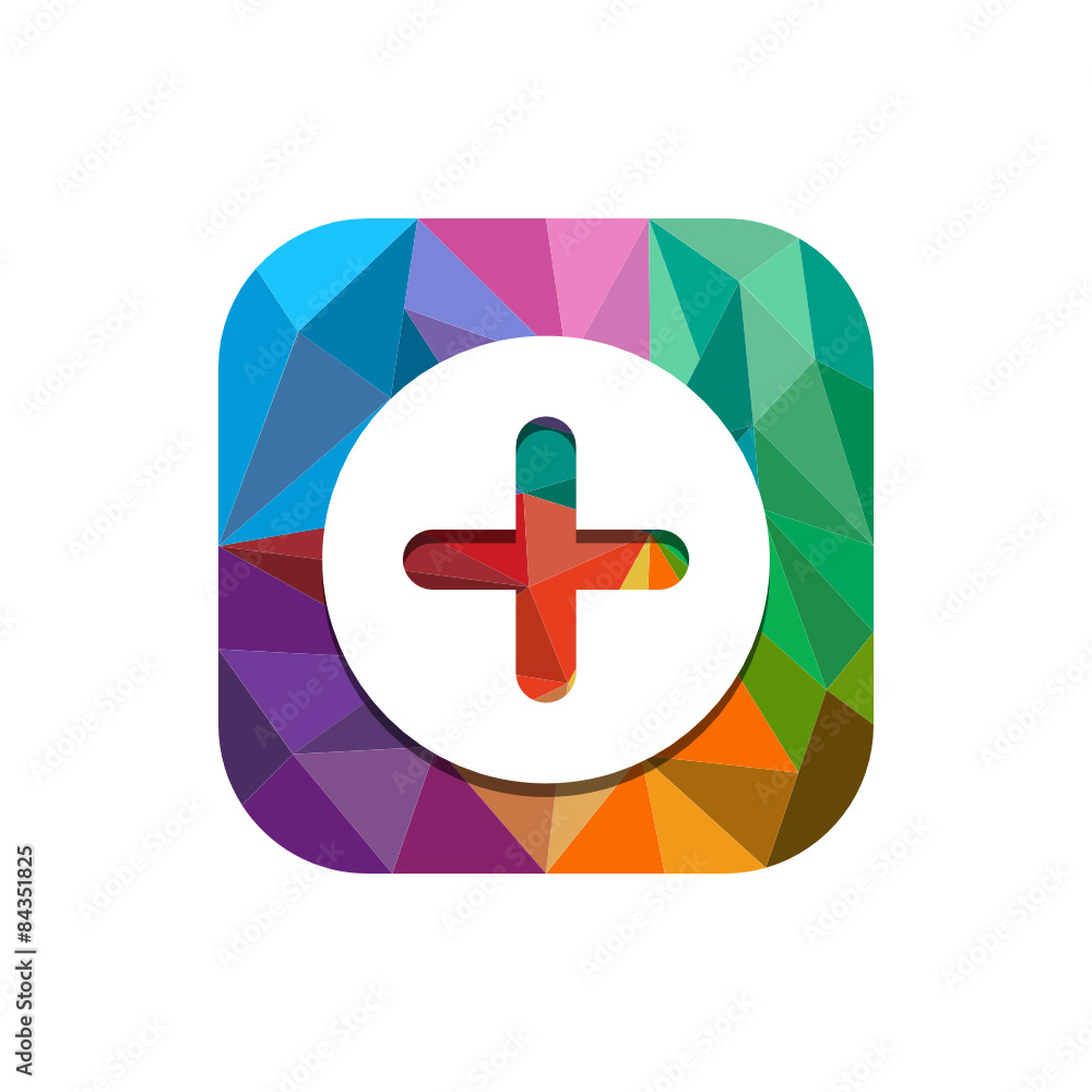 Obraz premium Geometric App Button