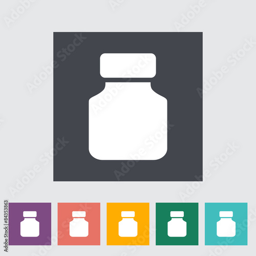 Jar flat icon.