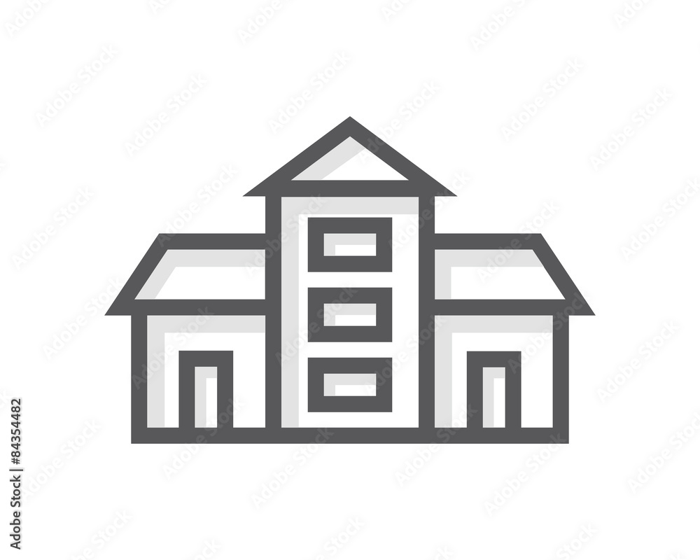 Vector building icon Vector building icon