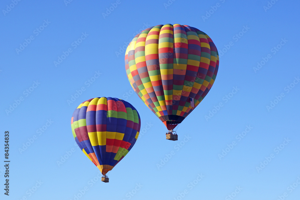 Naklejka premium Hot Air Balloons floating over Temecula,California wine country
