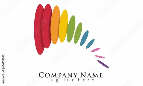 Digital Printing Rainbow logo vector