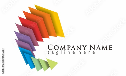 Digital Printing Rainbow logo vector