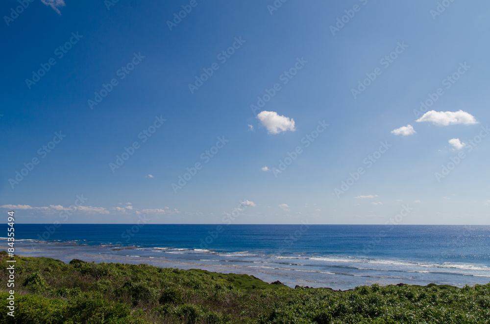 沖縄県　波照間島　底名溜池展望台からの景色