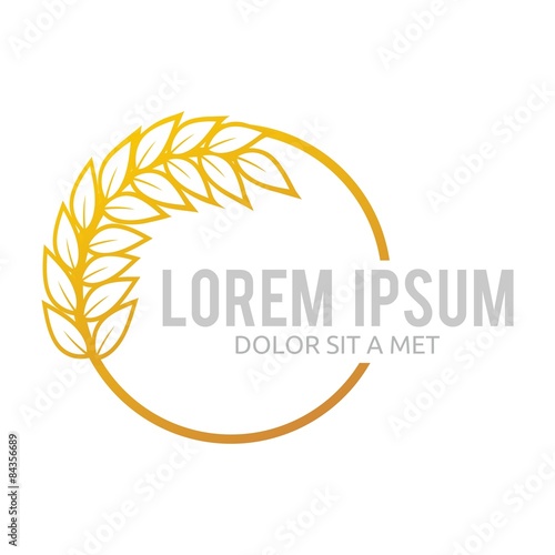 Wheat Logo Abstract Market Plant Product Design