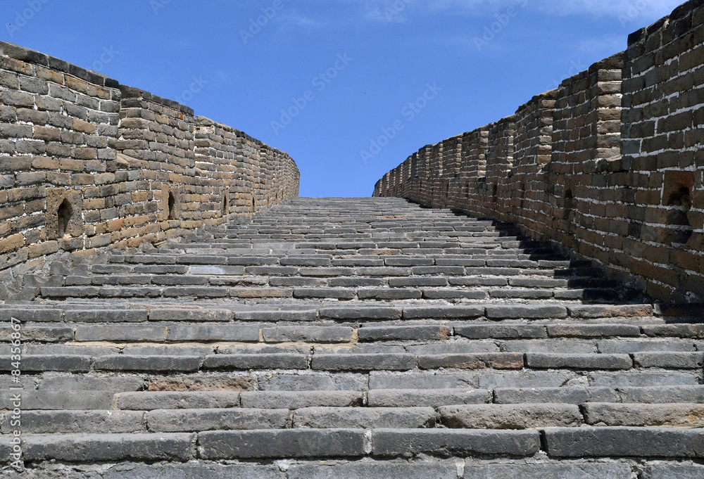 Steps on the Great Wall near Beijing, China