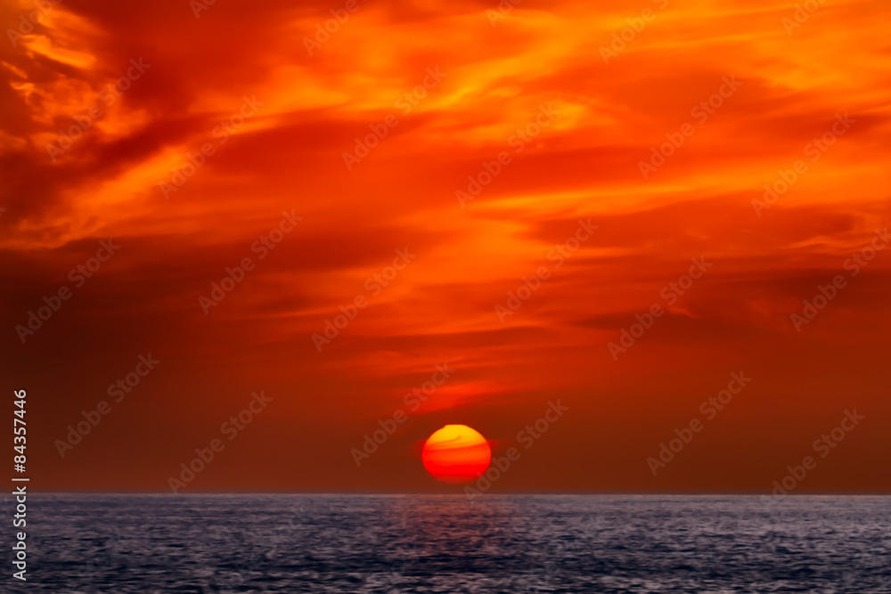 red sunset  rot, schöner, schönheit, sommer, sonne, sonnenschein, sonnenuntergang