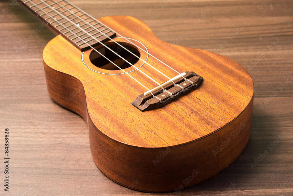 Fototapeta premium Texture of ukulele