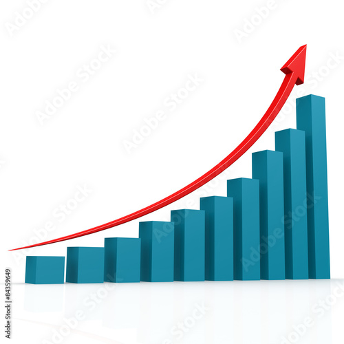 Free Download Red arrow on blue graph - GFXLoad