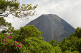 The perfect cone of the active and young Izalco volcano in El Salvador. Central America