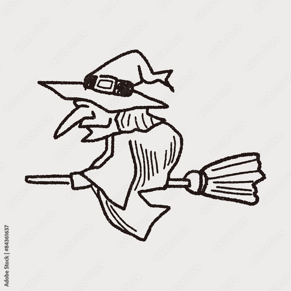 Fototapeta premium witch doodle