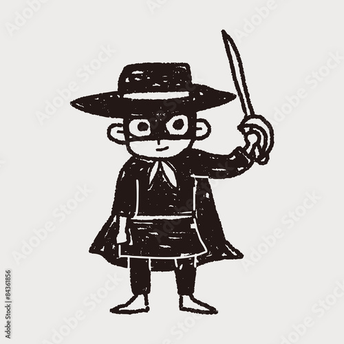 mask man doodle