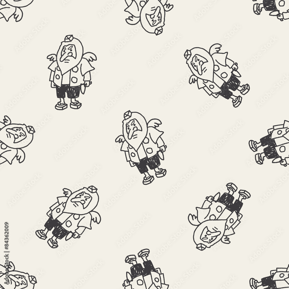 monster doodle seamless pattern background monster doodle seamless pattern background