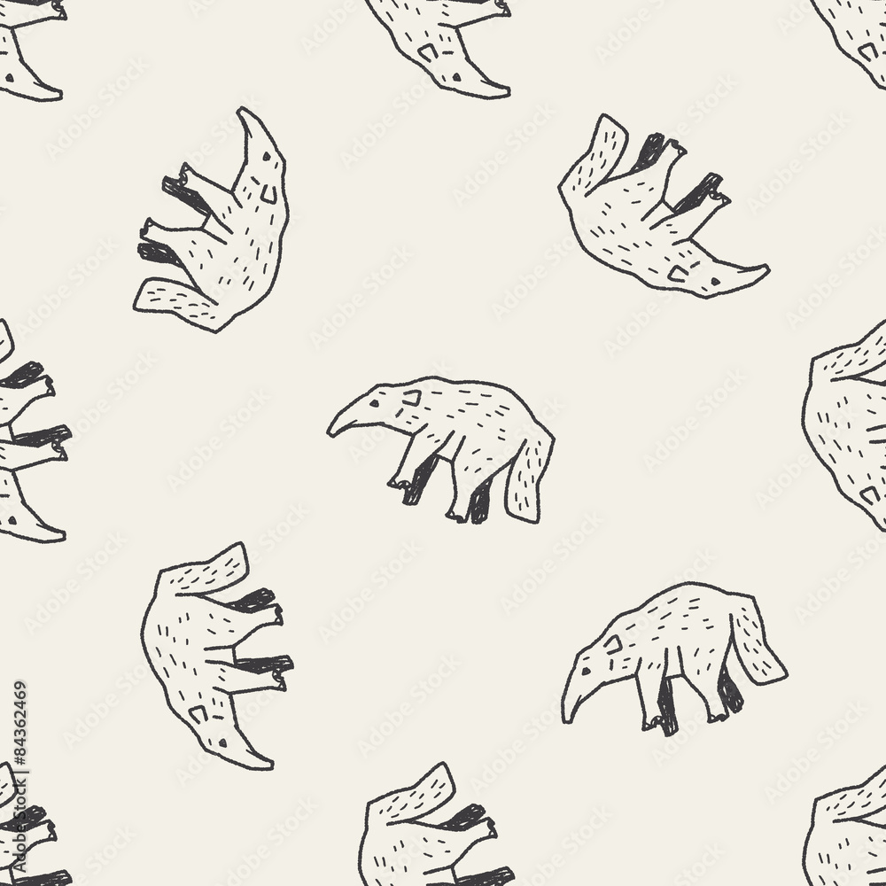 anteater doodle seamless pattern background anteater doodle seamless pattern background