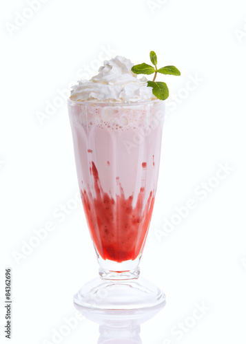 Canvas Print Strawberry milkshake