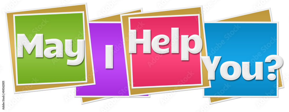 May I Help You Colorful Blocks May I Help You Colorful Blocks