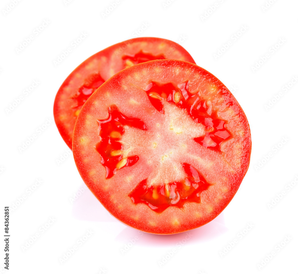 Tomato slice isolated on white background Tomato slice isolated on white background