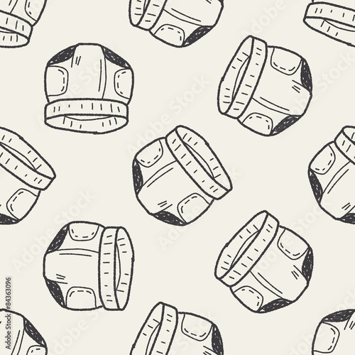 diaper doodle seamless pattern background