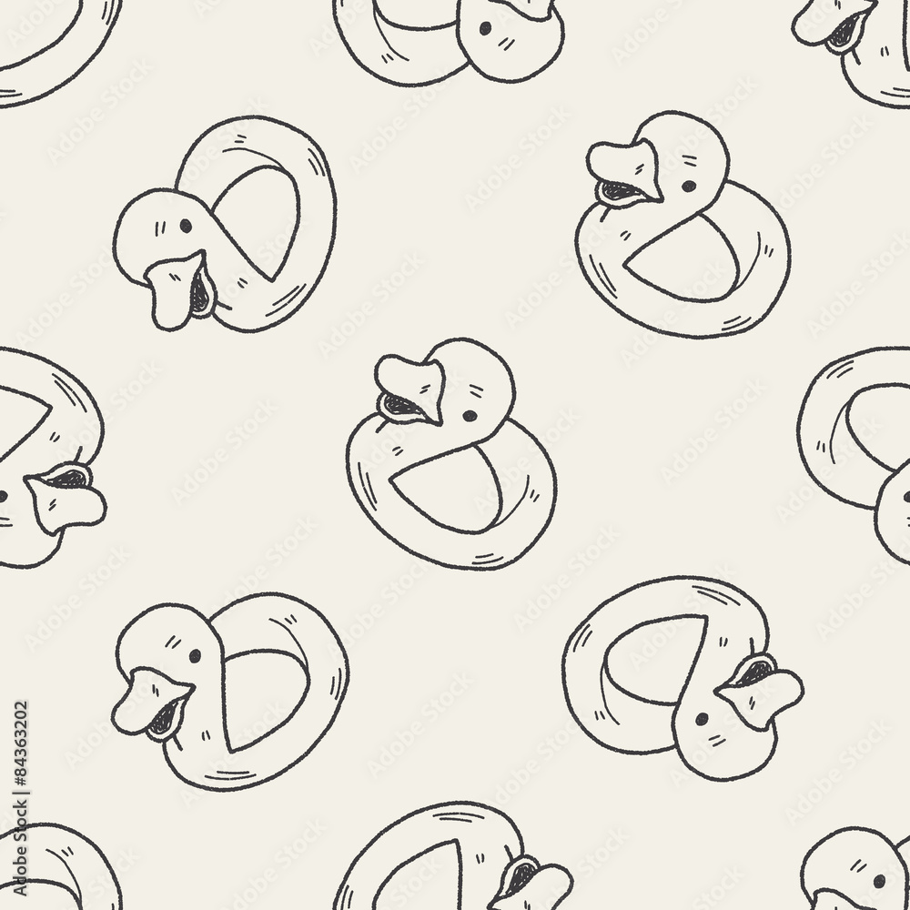 duck doodle seamless pattern background duck doodle seamless pattern background
