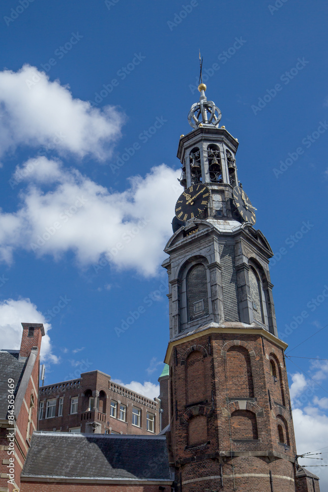 The Munttoren tower in Amsterdam