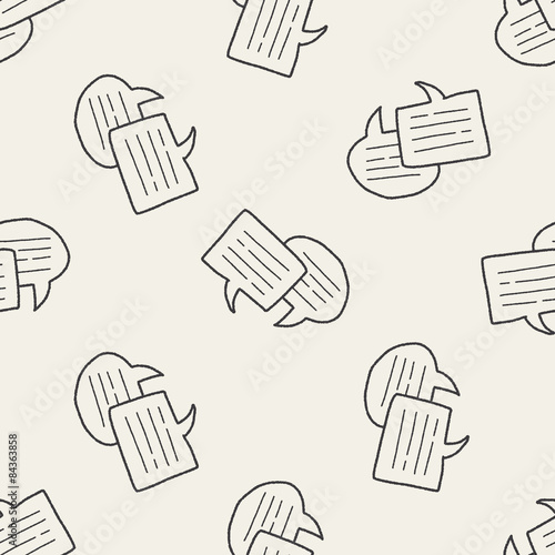 doodle speech seamless pattern background