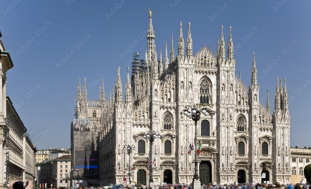 Milan, Piazza del Duomo, the cathedral of Santa Maria