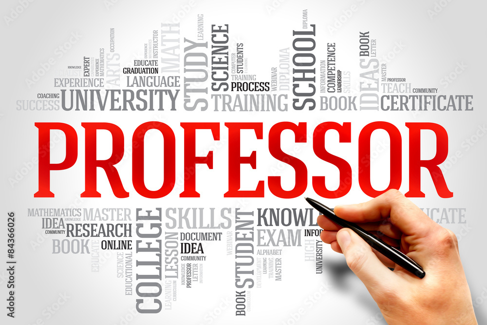 Professor word cloud, education concept Professor word cloud, education concept