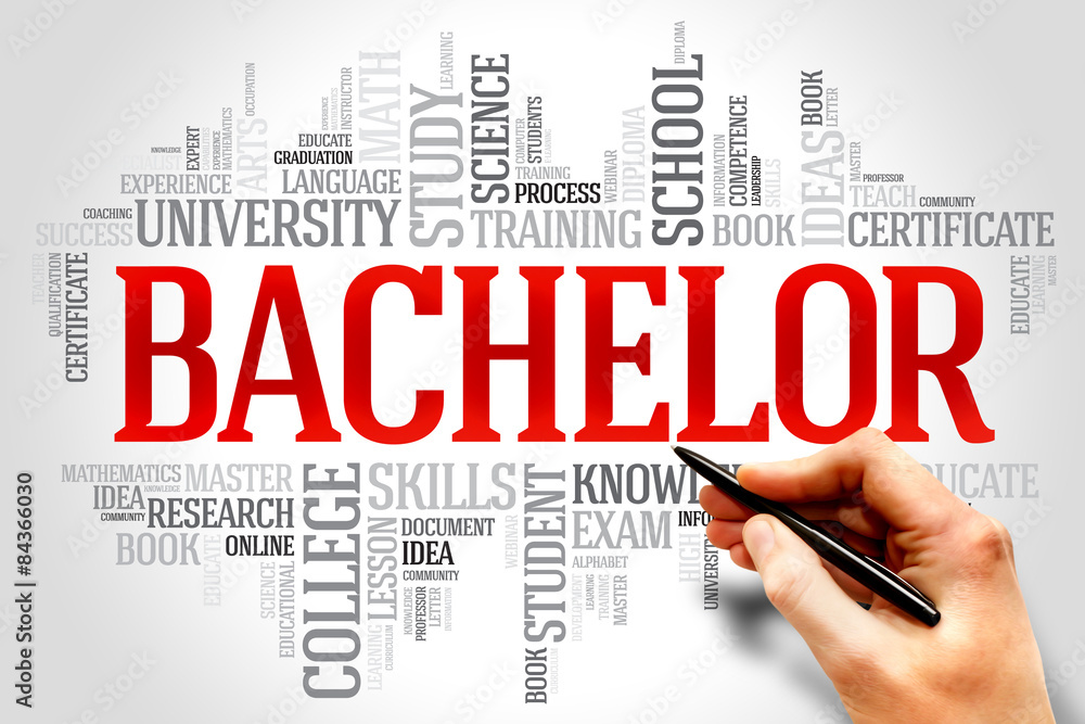 Bachelor word cloud, education concept Bachelor word cloud, education concept