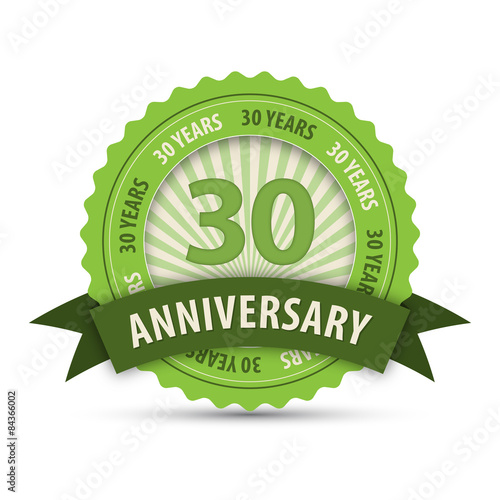 30 YEAR ANNIVERSARY Vector Icon
