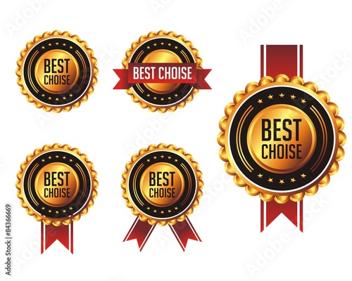 gold best choise badges 