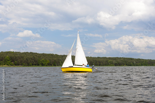 Sail on lake
