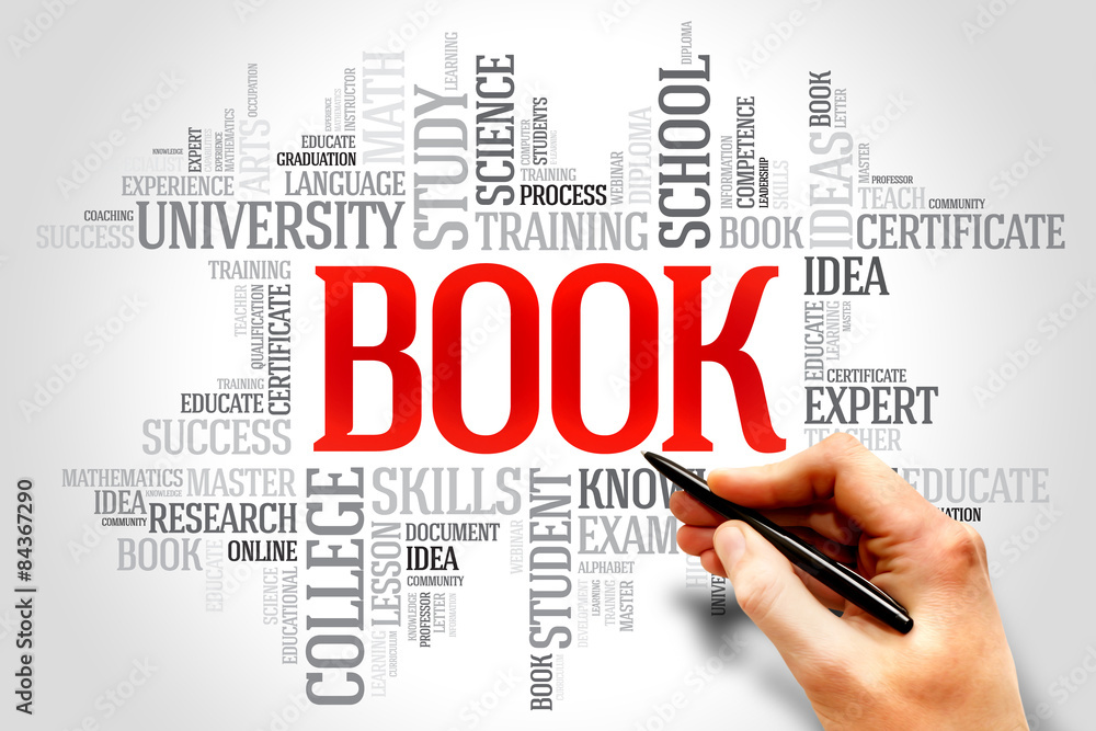 BOOK. Word education collage BOOK. Word education collage