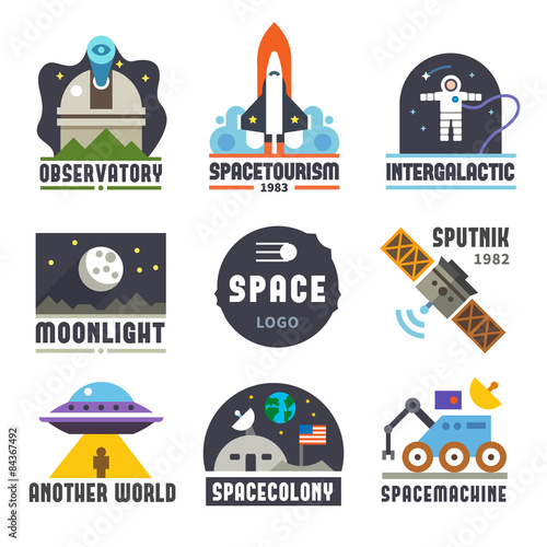 Space logo set