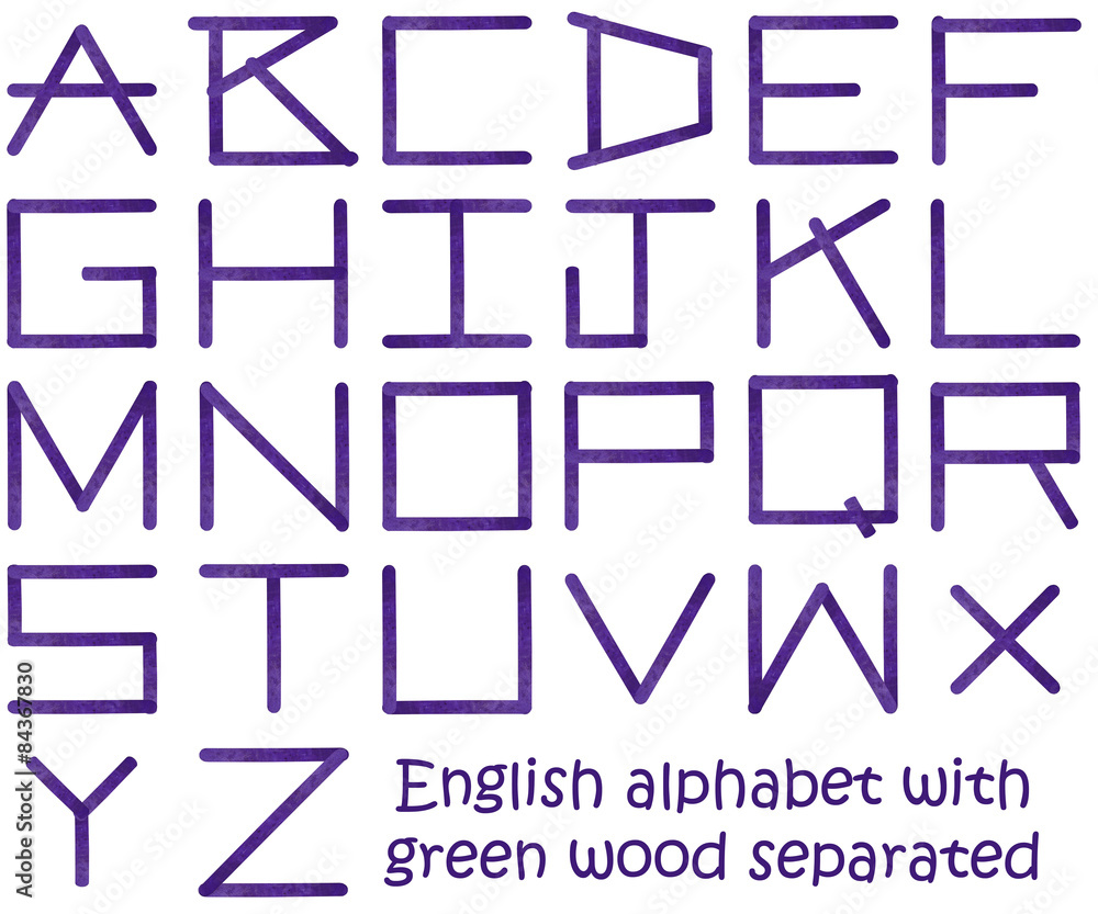 English alphabet by violet wood English alphabet by violet wood