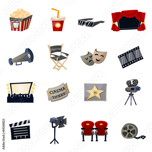 Cinema Icons Flat